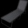 Chaise longue pliable Acier Noir | Action FR